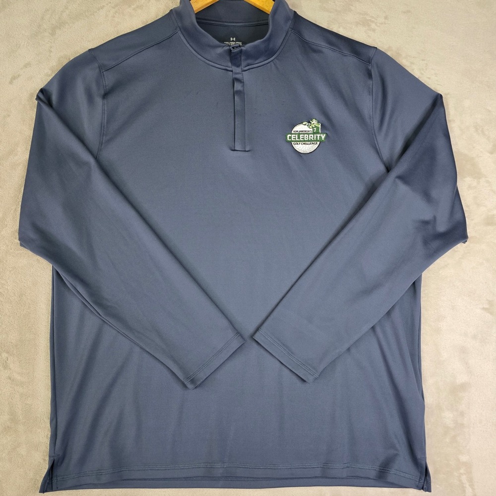 Under Armour‎ Mens Blue 2XL Ron Jaworski Celebrity Golf Quarter Zip Pullover